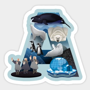 Letter A - Arctic Sticker